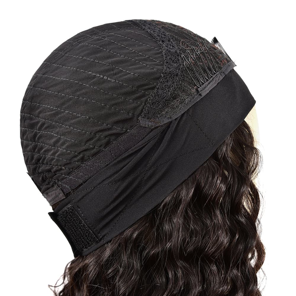 Limited Sale Urgirl Headband Wigs Human Hair Brazilian Virgin Hair Water Wave Headband Wigs for Black Women 150% Density Glueless