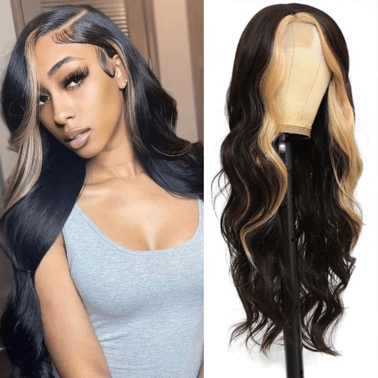 Urgirl Blonde Highlight Loose Wave Pre Plucked HD Lace Front Wig