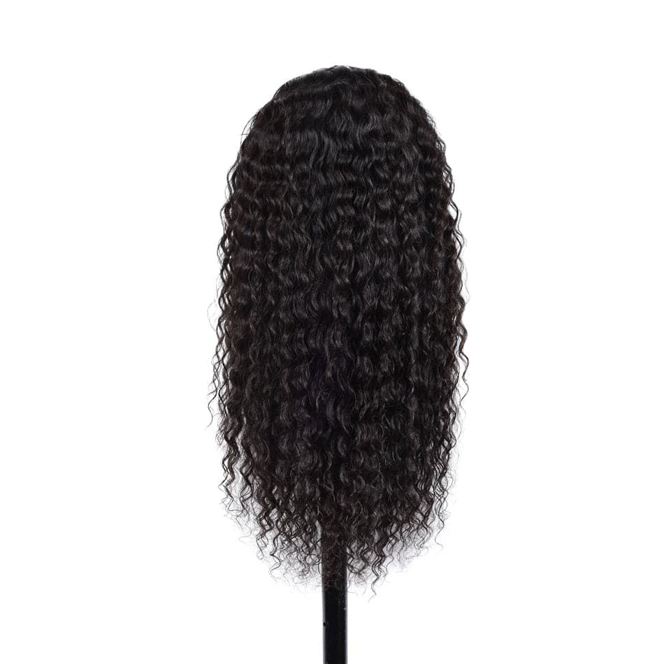 Urgirl Water Wave Undetectable Invisible Lace Front Wigs Human Hair Wet and Wavy