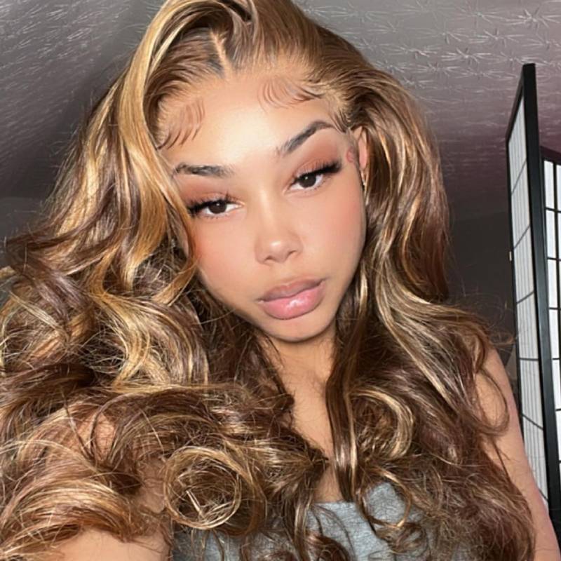 Limited Sale Urgirl Honey Blonde Highlight Body Wave 13x4 Lace Front Wigs 100% Virgin Human Hair Wigs