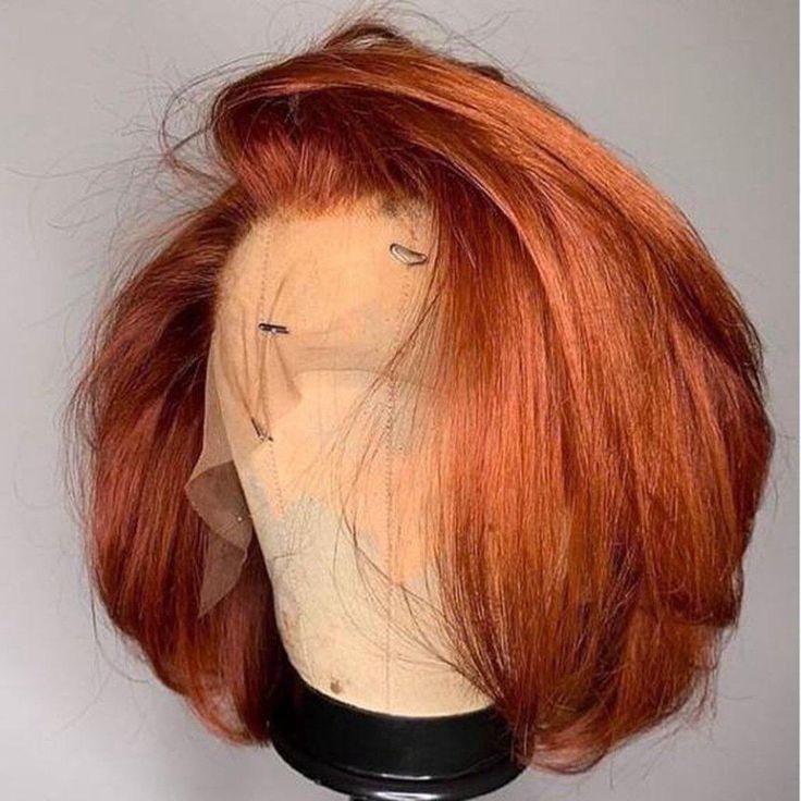 Urgirl Short Bob Human Hair Wigs Ginger Color Bob Wig