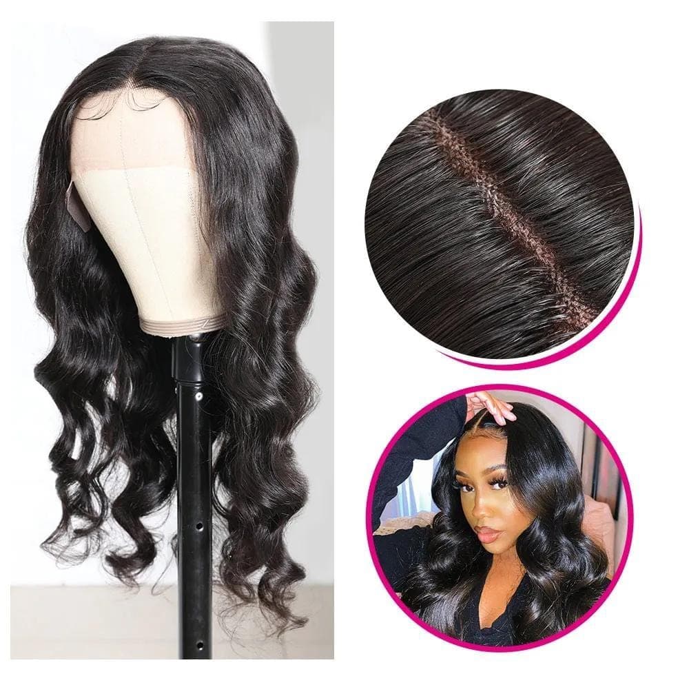 Urgirl Hair Body Wave Lace Wigs Pre-plucked Natural Hairline Hand Tied Lace Part Wig With Baby Hair