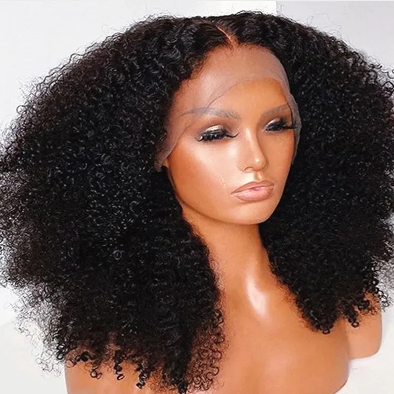 Urgirl Kinky Curly 13x4 HD Lace Front Wig Virgin Human Hair Pre Plucked For Women