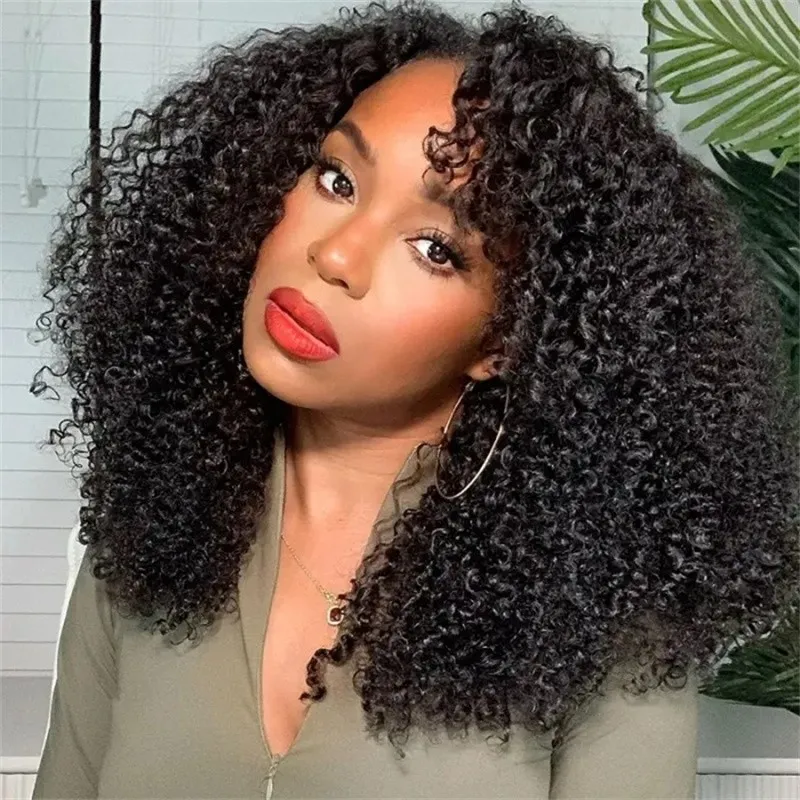 Urgirl Kinky Curly 13x4 HD Lace Front Wig Virgin Human Hair Pre Plucked For Women