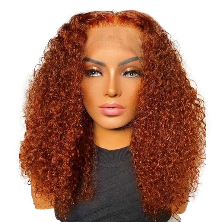 Urgirl Colored Bob Wigs Burnt Orange Curly Hair Bob Glueless Lace Wig