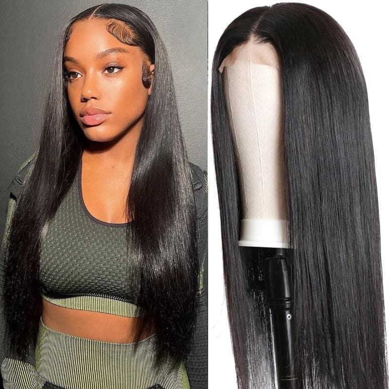 Urgirl  13*4 Lace Front Nature Color Wigs Straight Hair Wig With Pre Hairline 180% Density