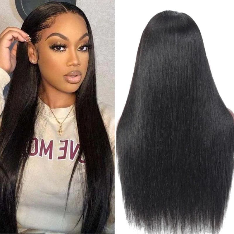 Urgirl  13*4 Lace Front Nature Color Wigs Straight Hair Wig With Pre Hairline 180% Density
