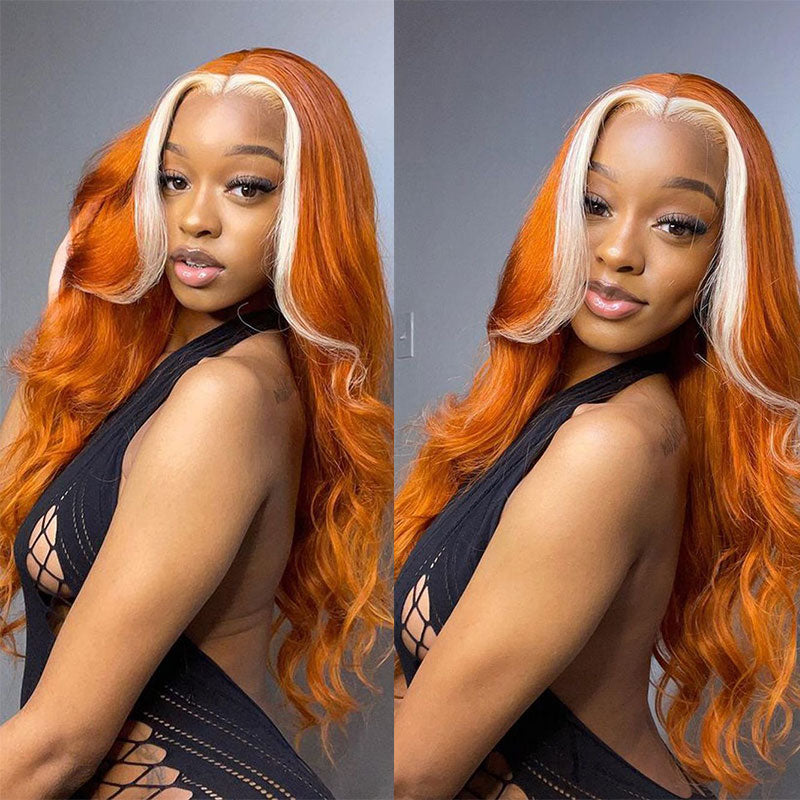 Urgirl Ginger with 613 Blonde Color Highlights 13x4 Straight Lace Front Wig