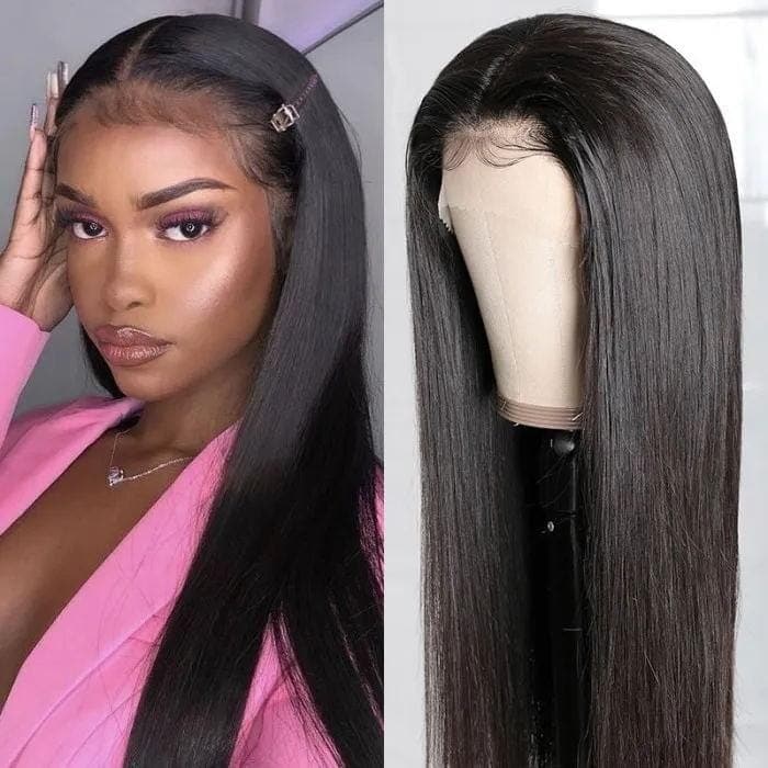 Urgirl Straight Lace Frontal Wigs Human Hair for Women Lace Part Closure Wig Pre Plucked