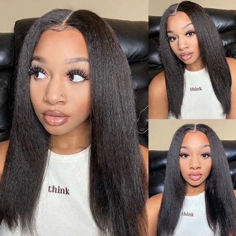 Urgirl V Part Wig Kinky Straight Meets Real Scalp Beginner Friendly Afro Kinky Upgraded U Part Wigs