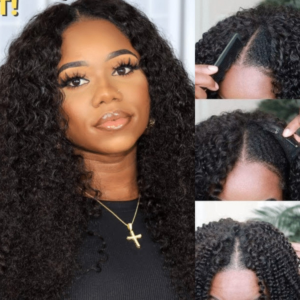 Urgirl V Part Wig Kinky Curly Meets Real Scalp Beginner Friendly Afro Kinky Upgraded U Part Wigs